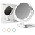 Fancii Travel Magnifying Mirror 10x /1x with Lights, Rechargeable | 9-Inch Extra Large LED Lighted Makeup Mirror, Folding Double Sided Portable Vanity Mirror, 3 Light Settings, Touch Sensor (Sadie)