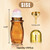 Warmify 50ml Rose Quartz Roller Waist Amber Bottles for Castor Oil
