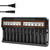 WAVYPO 18650 Battery Charger 12 Bays Smart Universal LCD Charger