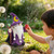 HUYIENO Gnome Solar Garden Statue 9.7" Outdoor Decor with LED Firefly String Lights, Waterproof Solar Powered Figurine for Patio, Yard, Lawn, Porch, Housewarming, Mom & Birthday Gift Ghome