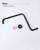 PHASAT 16 Inches Black Shower Head Arm,S Shaped Shower Arm with Flange,High Rise Shower Head Extension Arm,Shower Arm Extension Matte Black,PU9H02