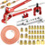 smseace 26Pack 3/16 Inch Brake line kit Include 25 FT Copper-Plated Brake Lines with Fitting(16pcs Fittings,2pcs Union+4pcs Nut) Brake line Bender,Single Flare Tool,Cutter 3/16 Inch Brake line kit
