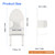 ORLESS Metal Large Ironing Board Holder Wall Mount, Ironing Board Hanger, Iron Board Holder, Iron Board Hook Wall Mount, for Laundry Rooms (White)
