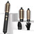 3 in 1 Rotating Hair Dryer Brush,Negative Ionic Professional Brush Blow Dryer with Detachable Brush(2" & 1.5"),3 Heats and 2 Speeds Rotating Hot Air Brush for Curling,Straight,Drying