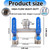 304 Stainless Steel Garden Hose Splitter 2 Way Heavy Duty, Full Flow Hose Splitter with Long Handle,Lead-free T Valve Rust and Freeze Resistant,3/4" GHT Threads