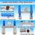 304 Stainless Steel Garden Hose Splitter 2 Way Heavy Duty, Full Flow Hose Splitter with Long Handle,Lead-free T Valve Rust and Freeze Resistant,3/4" GHT Threads