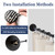 Adjustable Corner Shower Curtain Rod, Stretchable Stainless Steel L Shaped Shower Curtain Rail, Curved Bowed Shower Curtain Pole, Drill Or No Drill, For Bathroo(Size:C 90-130cm X 90-130cm,Color:Black)