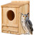 Barn Owl House,Owl Nesting Box for Outside, Wooden Screech Owls Nesting Box
