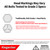 Kingarcher Grade 2 Shear Bolts for Rotary Cutters and Farm Implements, 1/2”-13 x 3-1/2”, with Nylon Lock Nuts, 6-Pack