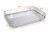 SunnyPoint Classic Decorative Vanity Perfume Dresser Jewelry Organizer Makeup Mirror Tray (Satin Nickel)