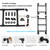 3 Steps Basement Window Well Egress Exit Ladder，Wall/Floor-Mounted Ladders for Home, Metal Step Ladder for RV Attic Bunk Bed, Loft Steps for Dorm Beds,355LBS Load Capacity(Black, 3 Steps)