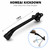 HOME&I 7" Kick Down Door Stopper, Extended Reach Zinc Alloy Door Stop with Leaf Spring & Non-Slip Saw-Tooth Rubber Foot, Screw Mount Door Holder for Wood, Tile, Carpet & Concrete Floors