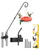 iBorn Fence Deck Hook Rail Heavy Duty Hummingbird Feeder Hanger 28 Inch Railing Hanging Hook for Bird Feeder, Suet Baskets, Planters, Wind Chimes, Solid Wire, 180 Degree Rotary, 1 Pack