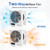 8" Room to Room Fan with Remote, Reversible Through Wall Fan for Quietly Circulating Air, 320 CFM Through the Wall Fan with Temperature Control, Durable Build Quality, In Wall Fan for Closet, Laundry