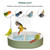 Parrot Bathtub, Large Bird Shower Fountain, Automatic Bird Bath, Parrot Bath Shower, Automatic Bathtub with Circulating Faucet, Indoor Fountain with USB Pump, Green X