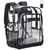 Vorspack Clear Backpack with TSA Lock, 17 inch Large Bookbag, Black