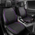CAR PASS Piping PU Leather Car Seat Cover,Inside Zipper Design and Reserved Opening Holes Airbag Compatible,Universal FIT for Car, SUVs,Van,Trucks,Full Set, Black & Purple