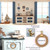 QNNEFF 6PCS Nautical Twisted Jute Rope Drawer Pulls Brushed Brass Dresser Knobs Rustic Hemp Rope Drawer Pulls Antique Handles Cabinet Hardware Cupboard Wardrobe Door Furniture Knobs