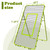 Volleyball Rebounder Net 7x4 FT, 5-Angle Adjustable Volleyball Bounce Back Net with Tension-Adjustable 24 Elastic Cords, Portable Volleyball Training Equipment for Spiking Setting Passing (Green)