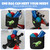 Adiwo Bike Basket Kids, Boys Bike Basket Waterproof Bicycle Front Basket, Detachable Bike Handlebar Basket, 210D Oxford Cloth Basket Carrier Bag with Cartoon Pattern, Bike Accessories For Girls Boy