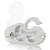 Pill Cutter for Small Pill, 1/2, 1/4, 1/8 Cutting, Metal Pill Cutter with Laser Scale& Transprent Lid, Silver
