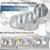 Pill Cutter for Small Pill, 1/2, 1/4, 1/8 Cutting, Metal Pill Cutter with Laser Scale& Transprent Lid, Silver