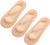 LegendTech 3D Foot Massage Padded Lady Invisible Socks, No-Show Arch Support, Sponge Cushion Non Slip Massage Socks For Plantar Fasciitis & Heel Pain (3 Pairs Beige, One Size)
