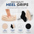 DANNEN Heel Grips 4 Pcs, Heel Cushion Pads for Loose Shoes-Anti-Slip Heel Protectors, Soft Heel Pads & Shoe Inserts for Shoes – Prevent Rubbing, Blisters & Heel Slipping (Black & Skin)