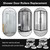 4Pcs 23mm Shower Door Rollers Replacement, Sliding Glass Door Wheels for Curved Shower Enclosures, Bathroom Roller Runners, Fits 4-6mm Glass, Anti-Collision Block (2 Top and 2 Bottom Rollers)