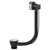SPARES2GO Bath Waste Combination Twist Plug 40mm 1.5" Overflow Pop Up Trap (Chrome Silver)