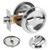 Foppla Round Recessed Door Lock 304 Stainless Steel Hidden Recessed Cup Door Handle Keyless Recessed Door Pull Latch Knob Round Embedded Concealed Door Pull for Bathroom Bedroom(Silver)