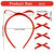 1 Red Ribbon Headband And 4 Bow Clips, Sweet Shape, Light And Comfortable Hair Accessories, Party Dress-Up Elements, Role-Playing Headband.