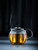 BODUM Assam Tea Press, 1.5L / 12 Cup Glass Teapot Chrome with Reusable Infuser and Plunger, Stainless Steel, Dishwasher Safe