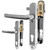 UPVC Door Handle Avocet Pioneer Sprung 92mm PZ Double Glazing Pair Set Patio PVC Chrome 215mm