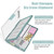 Hnogri Clipboard with Storage, Green 8.5 x 11 Clip Board, Dual Compartmen