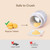 Fullicon 2 in 1 Pill Crusher with Storage, Stainless Steel, Black White