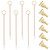 UFURMATE Picture Hanging Kit 6Pcs Picture Rail Hooks with 6Pcs Chains, Metal Rail Hanging Hooks Picture Display Hanging System for Wall Picture, Exhibition(Gold, 30CM)