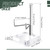 Plate Stand for Display Adjustable Metal Arm Easel with Clear Crystal Base
