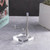 Plate Stand for Display Adjustable Metal Arm Easel with Clear Crystal Base