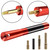 ONE250 Short Antenna, Red, Compatible with Dodge RAM (1994-2024) & Ford F-Series (1997-2024) Trucks, Aluminum + Carbon Fiber, 4.7" (120mm), Easy Screw-On Installation