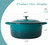 EDGING CASTING Dutch Ovens with Lid, Enameled Cast Iron Covered 5.5 Quart Dutch Oven with Dual Handle, Darkcyan