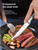 D.Perlla Steak Knives Non-serrated Sharp Straight Edge Steak Knife Set of 6, Professional Straight Edge Kitchen Table Dinner Knives, Elegant High Carbon Stainless Steel Kitchen Steak Knife Set, 4.5IN