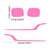 TOMALL 2 Pair Headlight Fog Light Vinyl Films Smoke Tint Compatible with Honda 10.5th Gen Accord 2018-2023 Light Transmission Tint Wrap Exterior Self-Adhesive Sticker Decorations Trim (Pink)