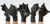 DarkFin Webbed Power Swimming Gloves (1 Pair) for Men, Women, Scuba Diving, Snorkeling, Spearfishing, Surfing in Cold Water, Ultra Thin Hand Fins, Pool Swim Paddles, Black, Men Large
