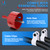 MICTUNING 20A 125V AC Port Plug 18'' with 5-in-1 12AWG T-Blade Adapter