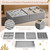 Cinnvoice Set of 10 Stackable Jewelry Organizer Tray for Drawer, Gray