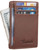 Travelambo Slim Wallet Front Pocket Minimalist Leather RFID Blocking Medium Size