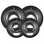 4 Pack Black Cooktop Drip Pans, Compatible with GE Hotpoint Stove. Include 2 Pcs 6'' Range Replacement Drip Pans and 2 Pcs 8 '' Burner Drip Pans for Electric Stove Top
