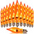 Grinsvalley 100 Pack Holiday Flickering Light Bulbs Bulk, Orange, 3W 110V