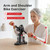 Arm Bike, Upper Body Ergometer Arm Exerciser Machine with Adjustable Resistance, LCD Display, Massage Handles & Dual Suction Cups for Home Office Arm Workout Equipment
